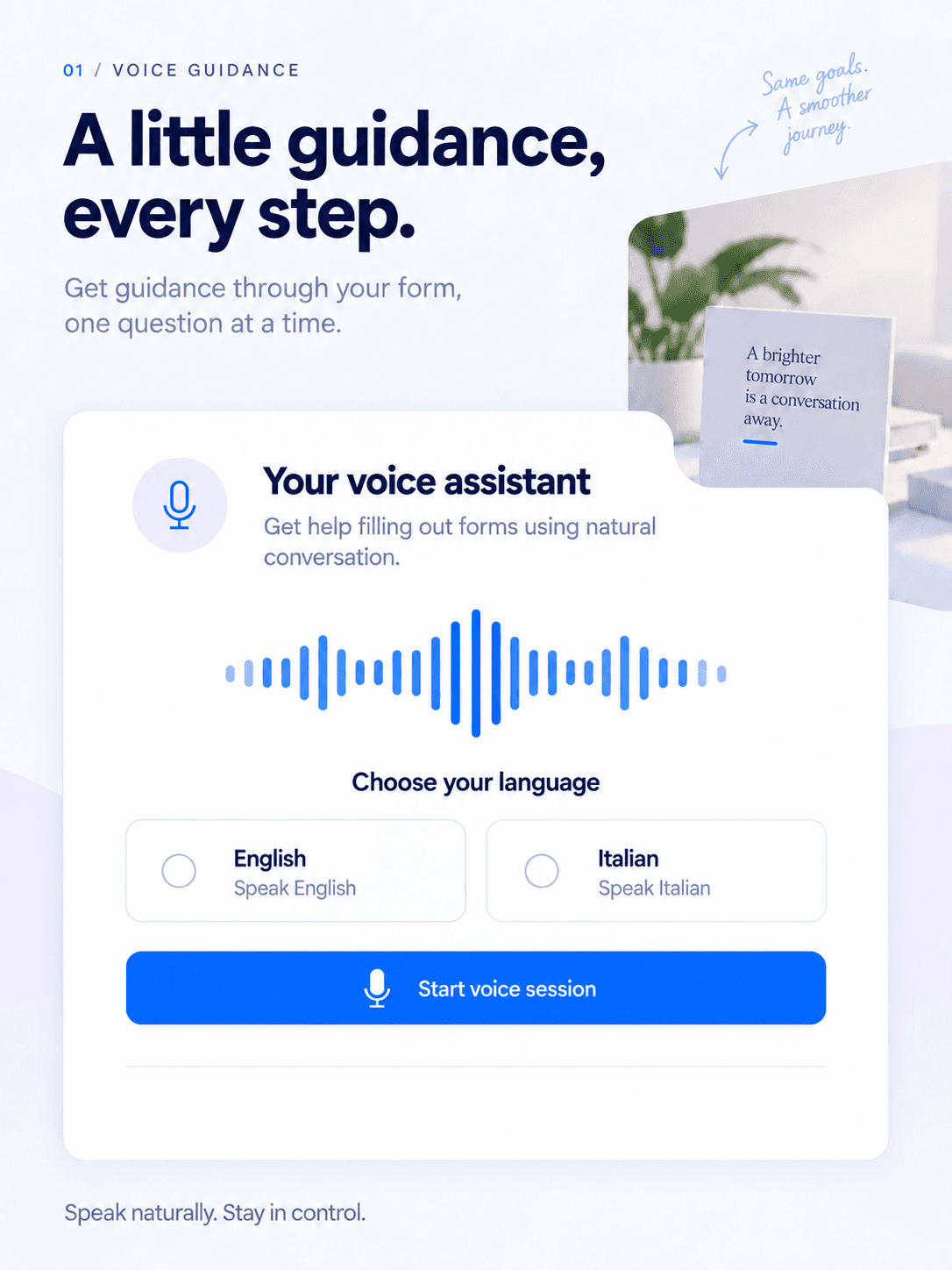 Guided Voice Conversations
